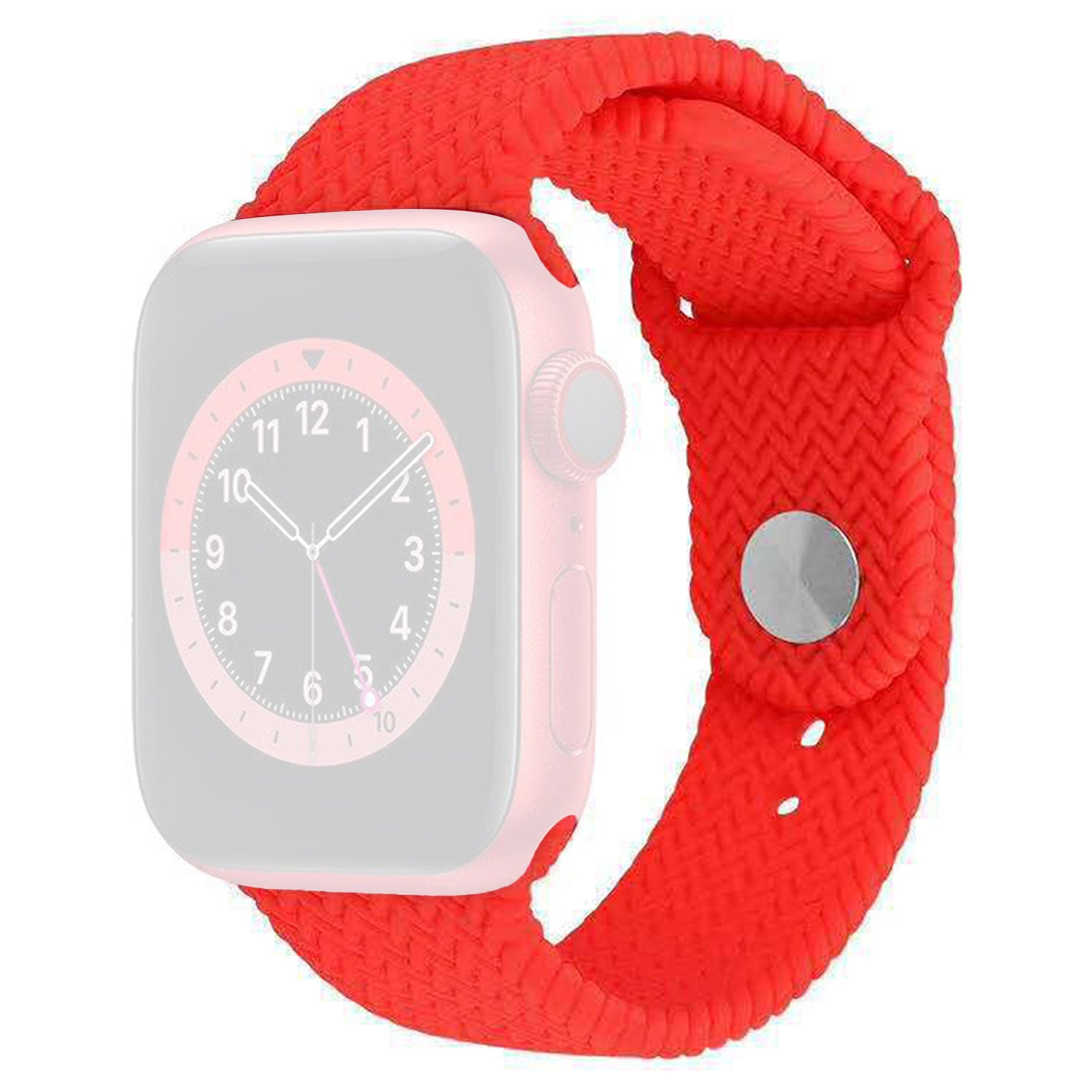 For Apple Watch Series 9 8 7 41mm / 6 5 4 SE (2022) SE (2023) SE 40mm / 3 2 1 38mm Silicone Watch Band Woven Texture - Black For Apple Watch Series 9 8 7 41mm / 6 5 4 SE (2022) SE (2023) SE 40mm / 3 2 1 38mm Silicone Watch Band Woven Texture - Black